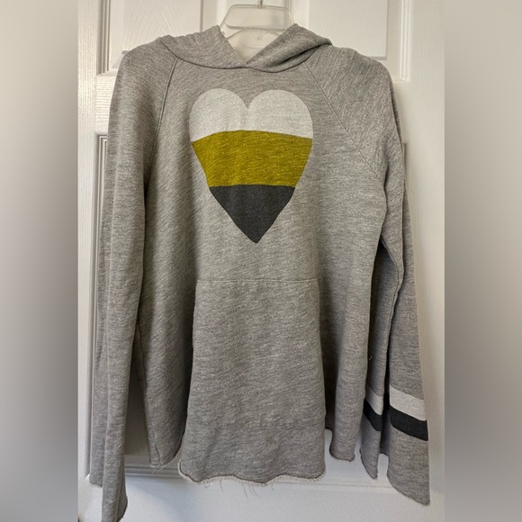 Sundry Heart Pullover Lounge Hoodie with Raw Edges - Picture 2 of 4